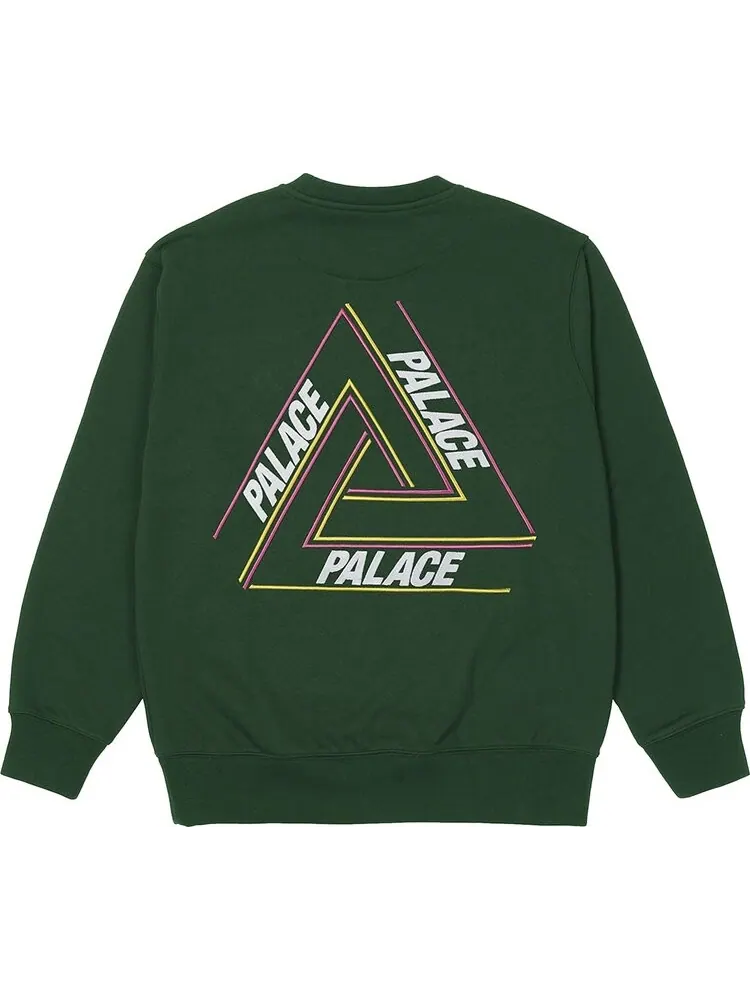 Толстовка Palace Basically A Tri-Ferg Crew 'Green' — изображение 2 из 2, зеленый