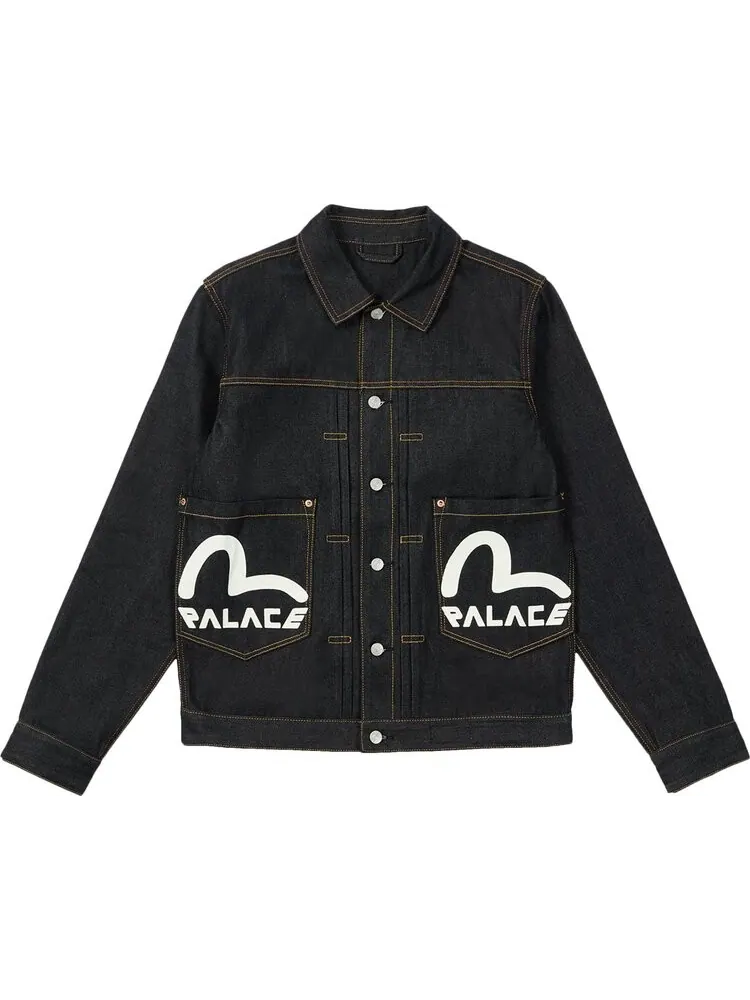 Куртка Palace x Evisu Classic Seagull Denim Jacket 'Raw Indigo' — изображение 1 из 2, синий