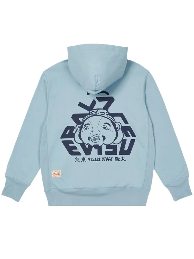 Толстовка Palace x Evisu Tri-Godhead 'Dusty Blue' — изображение 2 из 2, синий