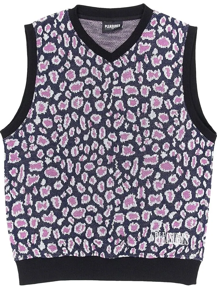 Свитер Pleasures Survival Sweater Vest 'Navy' — изображение 1 из 2, синий