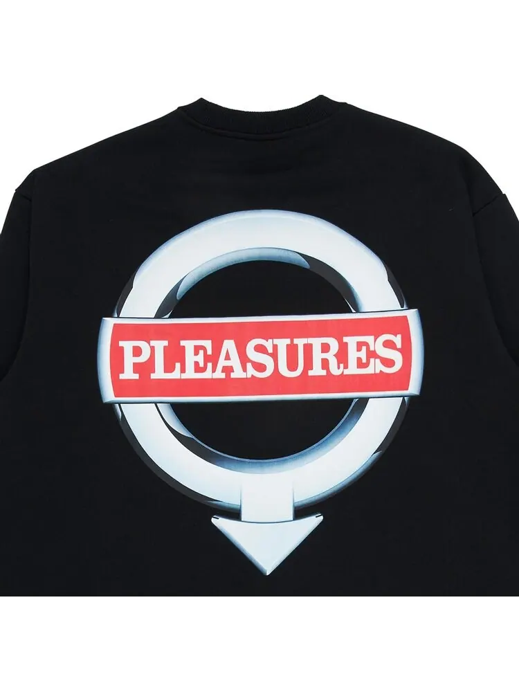 Толстовка Pleasures Language Crewneck 'Black' — изображение 3 из 3, черный