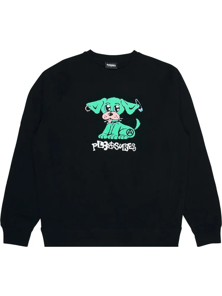 Толстовка Pleasures Ruff Premium Crewneck 'Black' — изображение 1 из 2, черный