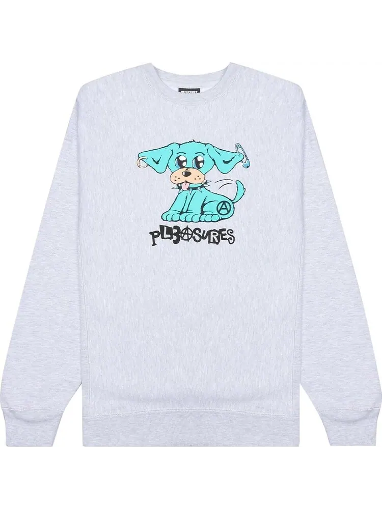 Толстовка Pleasures Ruff Premium Crewneck 'Heather Grey' — изображение 1 из 2, серый