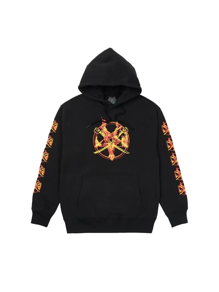 Толстовка Palace Flamed 'Black' — изображение 1 из 2, черный