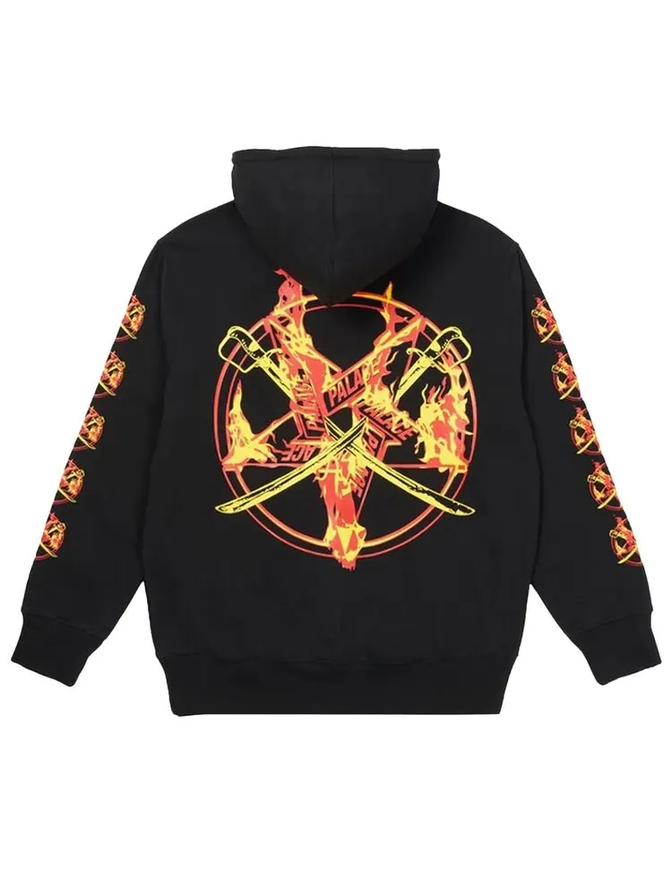 Толстовка Palace Flamed 'Black' — изображение 2 из 2, черный