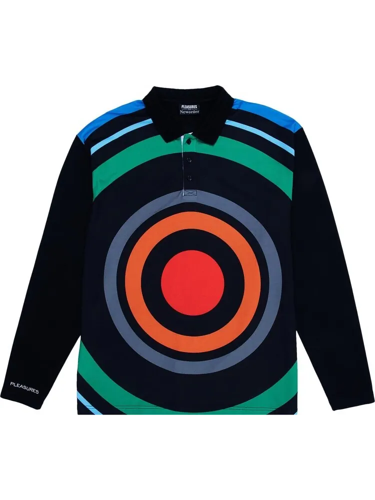 Рубашка Pleasures Blue Monday Polo Shirt 'Black' — изображение 1 из 4, черный
