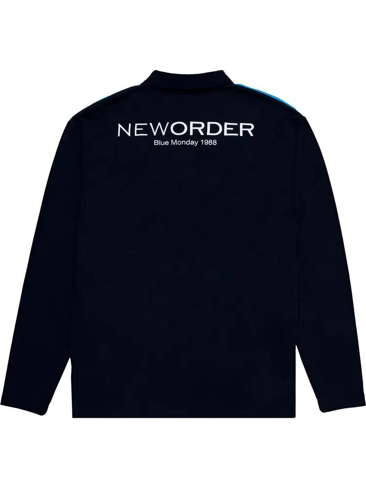 Рубашка Pleasures Blue Monday Polo Shirt 'Black' — изображение 2 из 4, черный