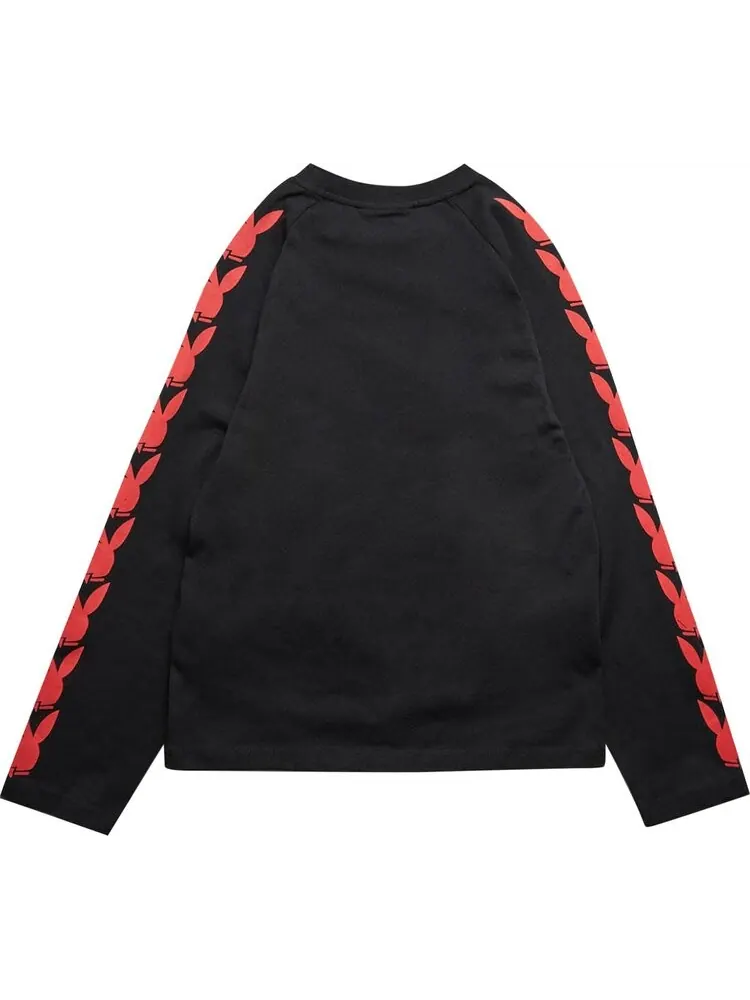 Лонгслив Pleasures PB Raglan Long-Sleeve 'Black' — изображение 2 из 4, черный