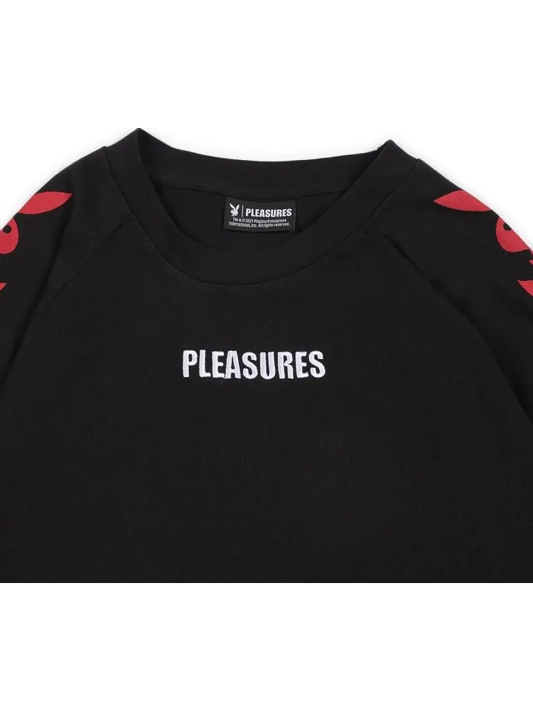 Лонгслив Pleasures PB Raglan Long-Sleeve 'Black' — изображение 3 из 4, черный
