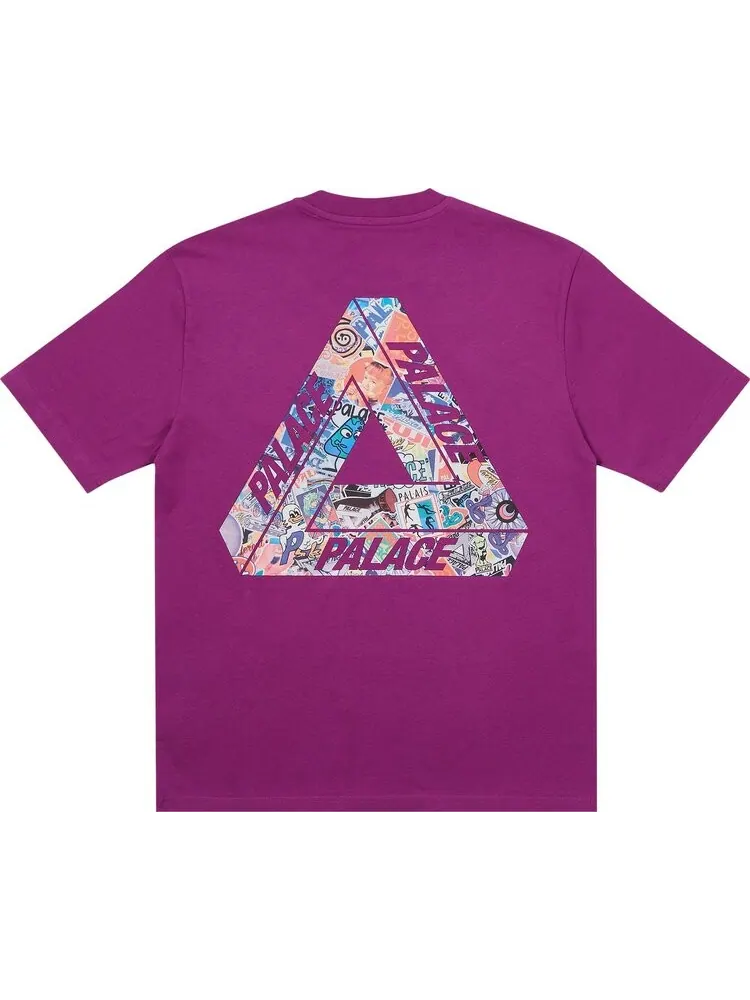 Футболка Palace Tri-Sticker Pack T-Shirt 'Plum' — изображение 2 из 2, фиолетовый