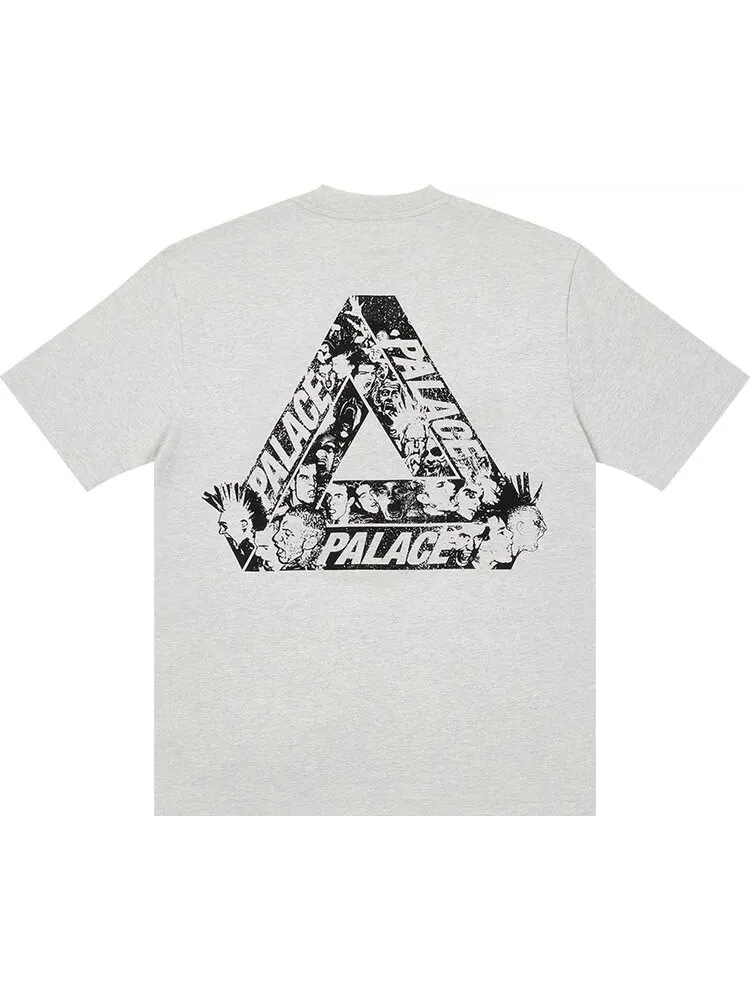 Футболка Palace Tri-Heads T-Shirt 'Grey Marl' — изображение 2 из 2, серый