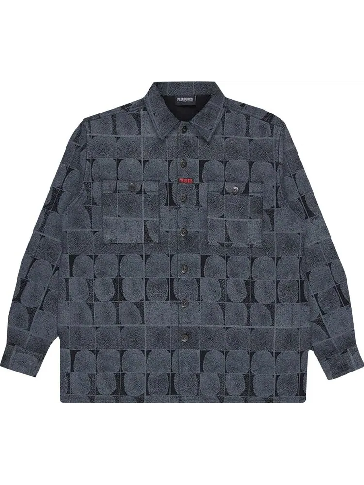 Рубашка Pleasures Trace Denim Work Shirt 'Black' — изображение 1 из 2, черный