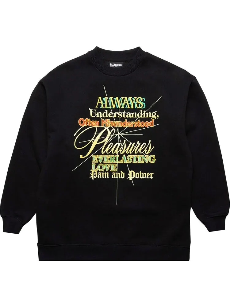 Толстовка Pleasures Faith Crewneck Sweatshirt 'Black' — изображение 1 из 2, черный