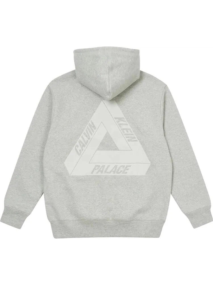 Толстовка Palace x Calvin Klein Tri-Ferg Hood 'Light Grey Marl' — изображение 2 из 2, серый