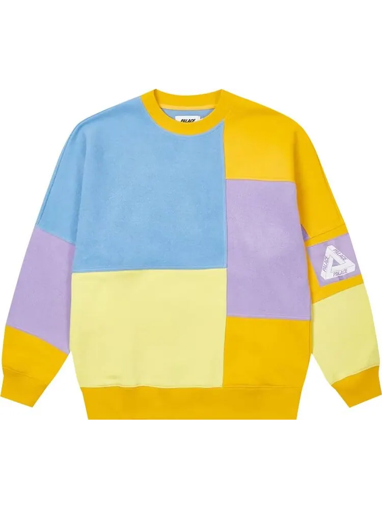 Толстовка Palace Colour Block Crew 'Blue/Orange/Lilac' — изображение 1 из 2, мульти