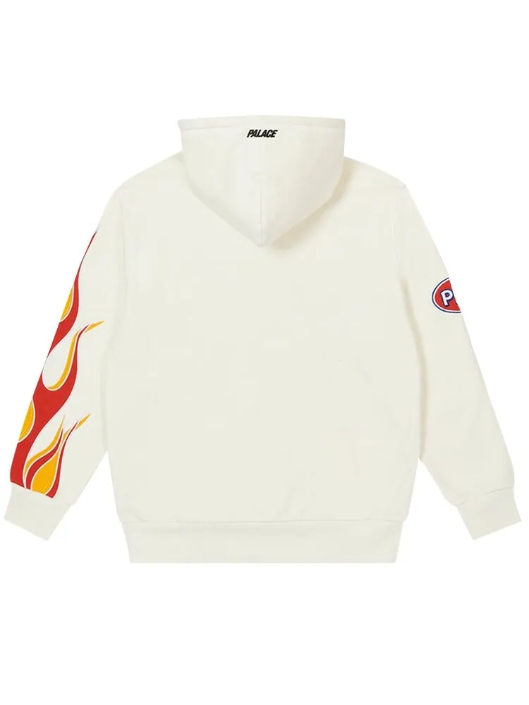 Толстовка Palace Flame Hood 'White' — изображение 2 из 2, белый