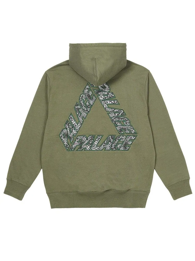 Толстовка Palace P-3 Snake Appliqué Hood — изображение 2 из 2, оливковый