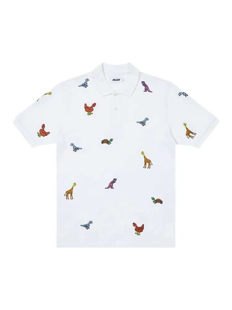 Поло Palace Animals Polo 'White' — изображение 1 из 2, белый