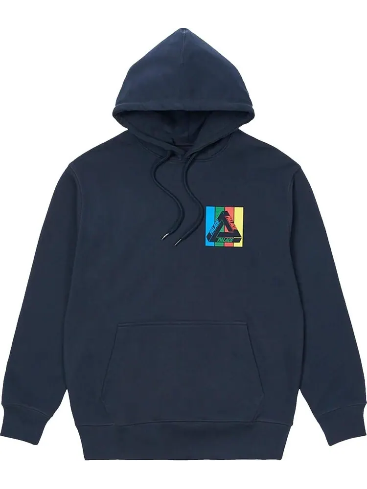 Толстовка Palace Tri-Emb Hood 'Navy' — изображение 1 из 2, синий