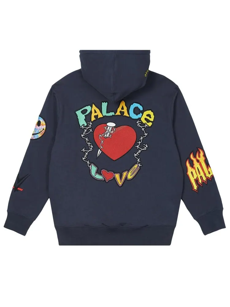 Толстовка Palace x WWE Love 'Navy' — изображение 2 из 2, синий