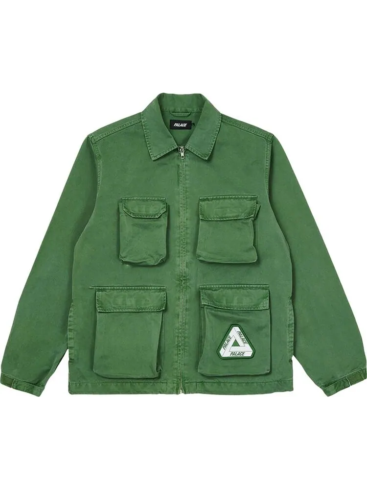 Куртка Palace Garment Dyed Jacket 'Olive' — изображение 1 из 2, зеленый
