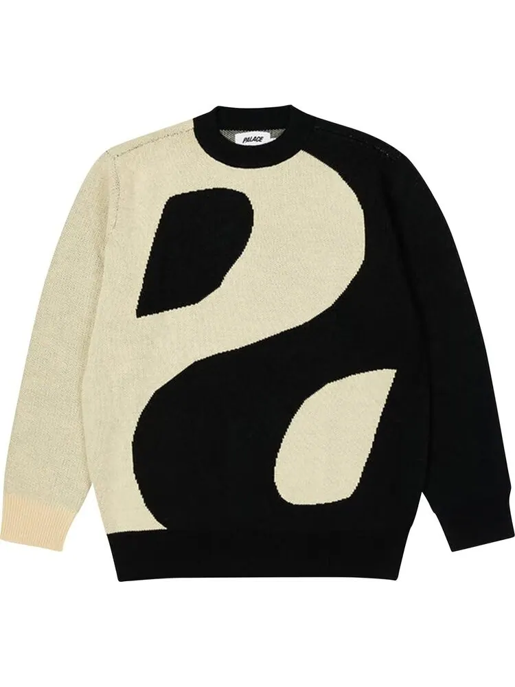Джемпер Palace Yin Yang Knit 'Cream/Black' — изображение 1 из 2, бежевый