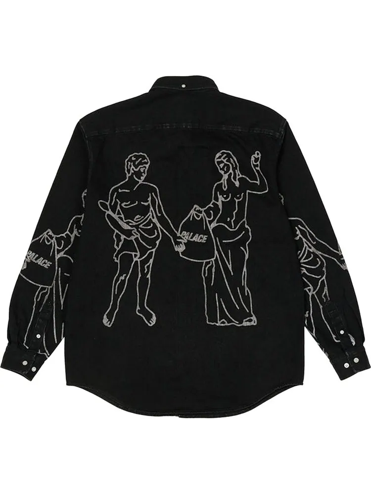 Рубашка Palace Londinium Shirt 'Black' — изображение 2 из 2, черный