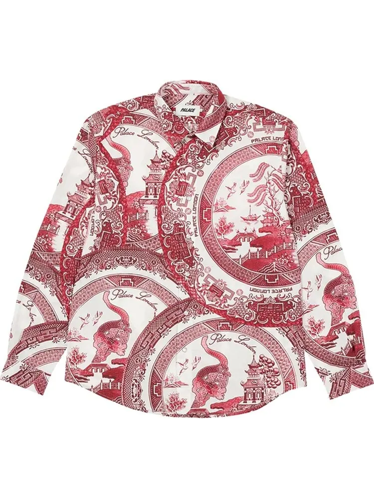 Рубашка Palace China Plate Shirt 'Red' — изображение 1 из 2, красный