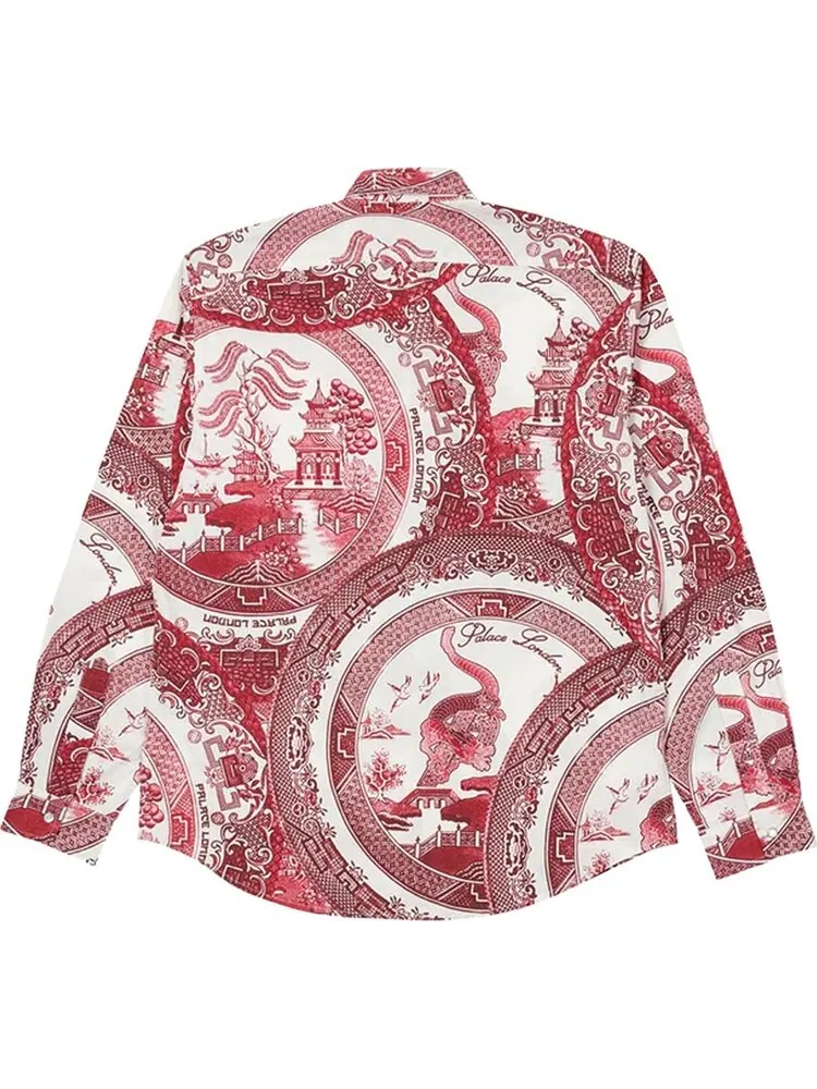 Рубашка Palace China Plate Shirt 'Red' — изображение 2 из 2, красный