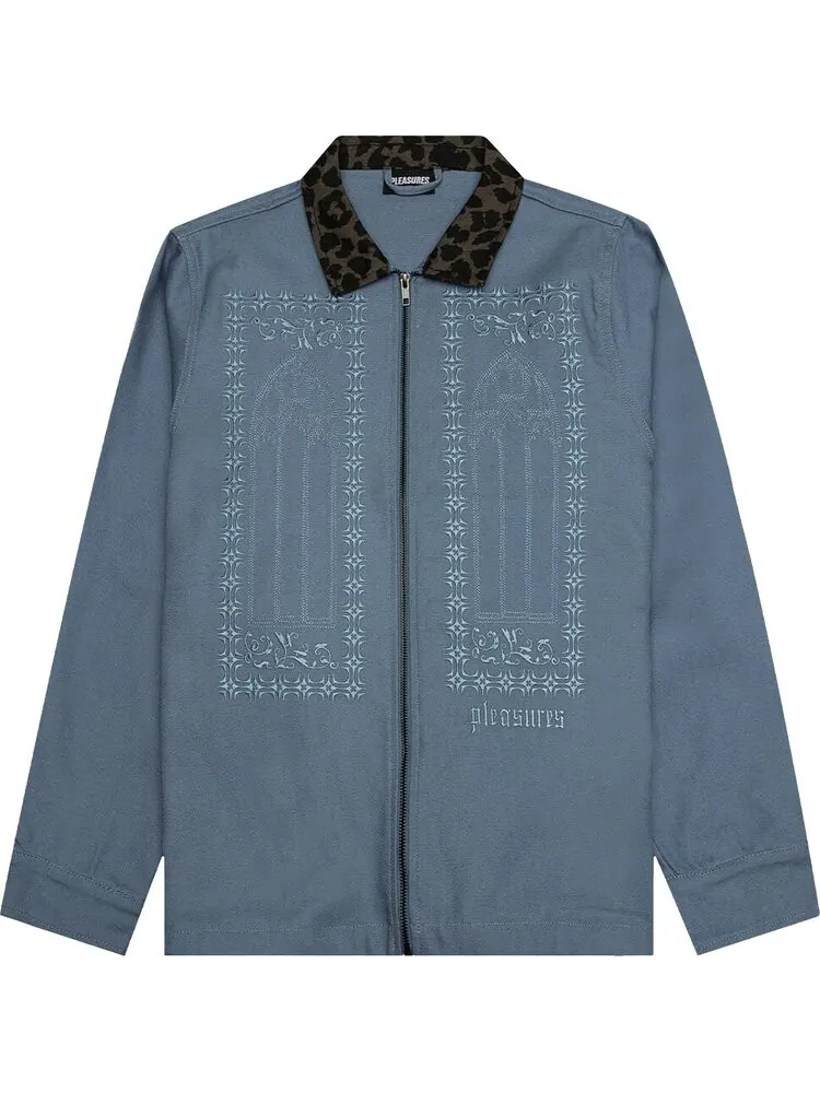 Куртка Pleasures Friction Work Jacket 'Blue' — изображение 1 из 2, синий