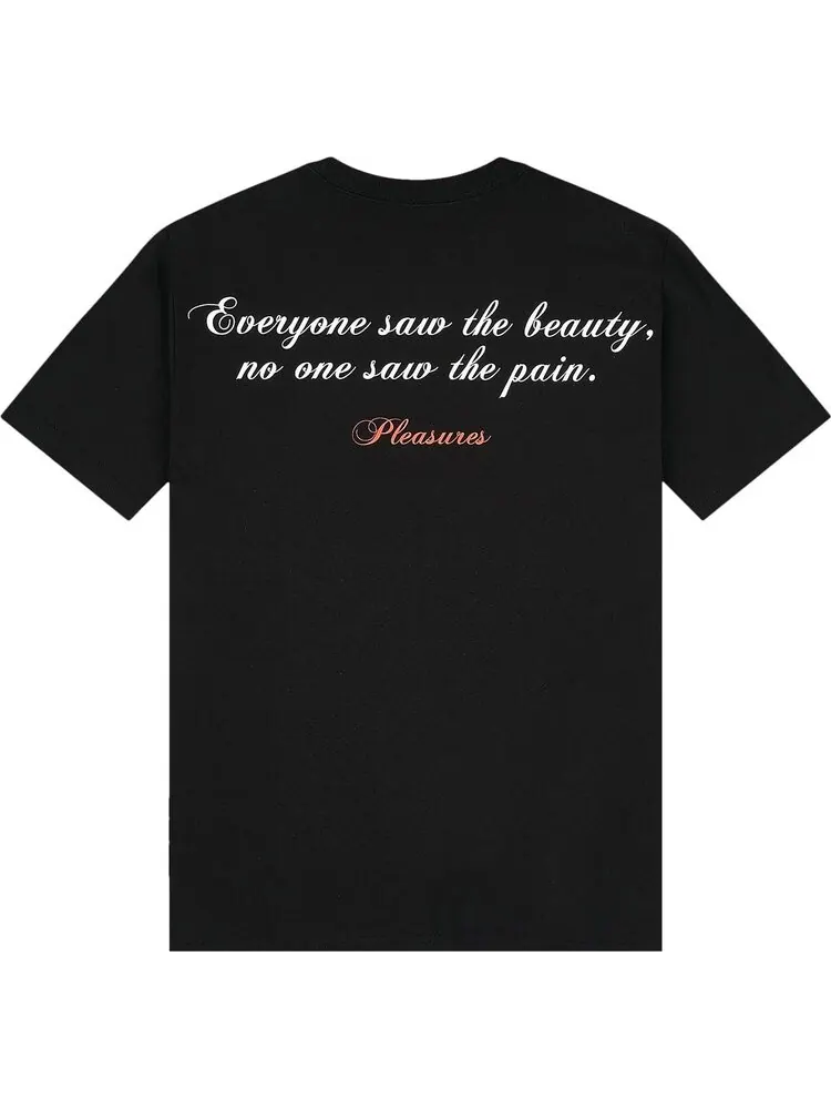 Футболка Pleasures Beauty T-Shirt 'Black' — изображение 2 из 2, черный