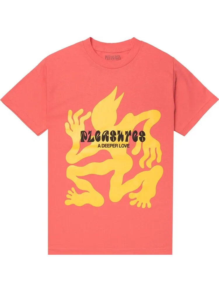 Футболка Pleasures BMPS T-Shirt 'Coral' — изображение 1 из 2, оранжевый