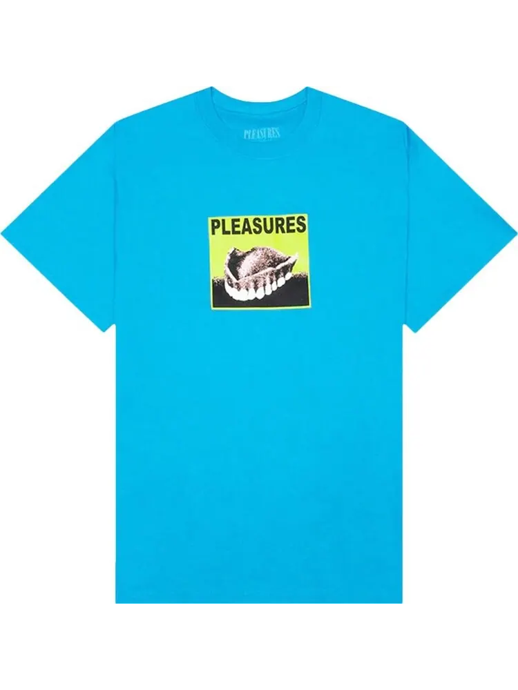 Футболка Pleasures Dental Tee 'Turquoise' — изображение 1 из 1, синий