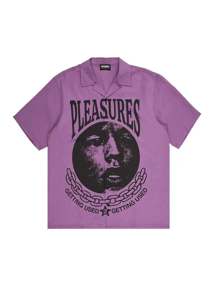 Топ Pleasures Used Button Down — изображение 1 из 1, фиолетовый