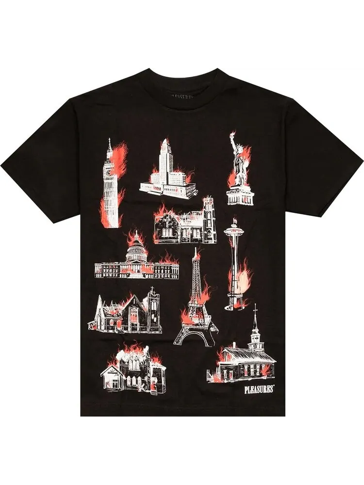 Футболка Pleasures Monument T-Shirt 'Black' — изображение 1 из 1, черный