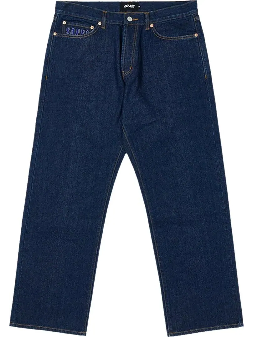 Джинсы Palace Baggies Jeans 'Indigo Rinse Wash' — изображение 1 из 2, синий