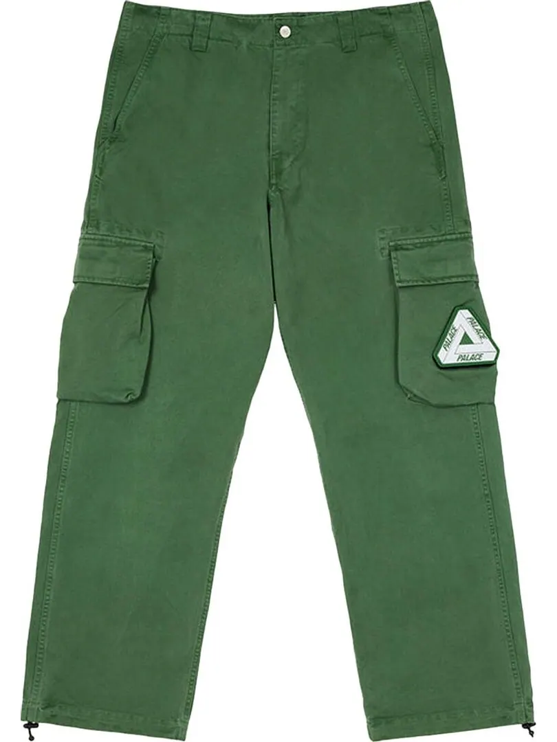 Брюки Palace Garment Dyed Cargo Trouser 'Olive' — изображение 1 из 3, зеленый