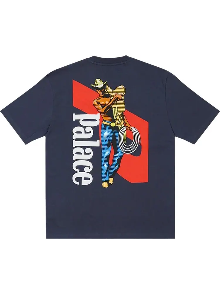 Футболка Palace Saves T-Shirt 'Navy' — изображение 2 из 2, синий