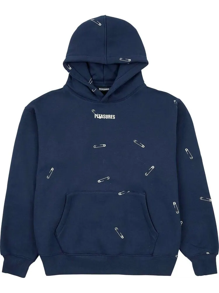 Худи Pleasures Safety Pin Hoodie 'Navy' — изображение 1 из 1, синий