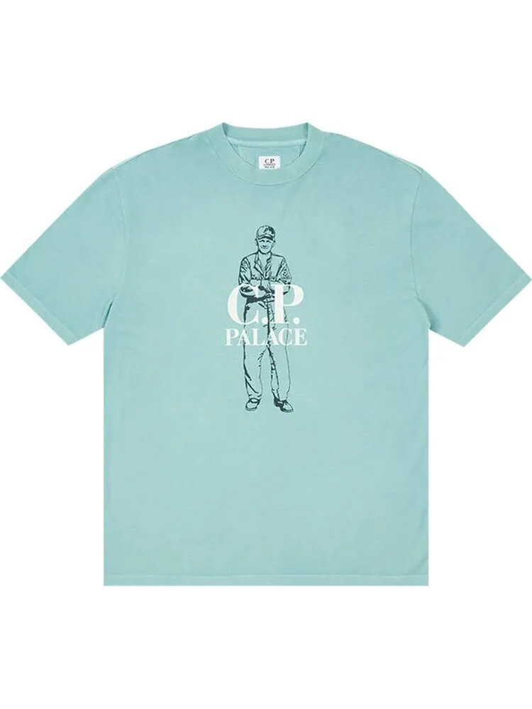 Футболка Palace x C.P. Company Logo T-Shirt 'Blue' — изображение 1 из 1, синий