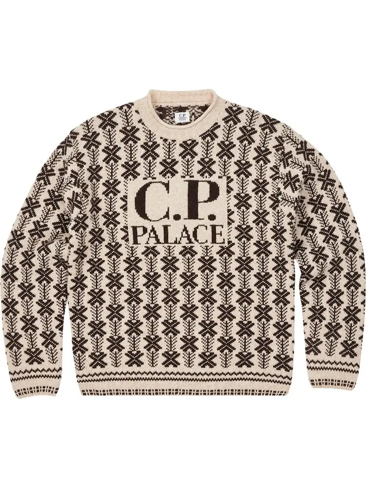 Джемпер Palace x C.P. Company Lambswool Knit 'Stone' — изображение 1 из 2, загар