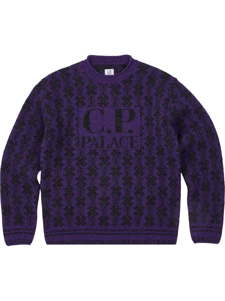 Джемпер Palace x C.P. Company Lambswool Knit 'Purple' — изображение 1 из 2, фиолетовый