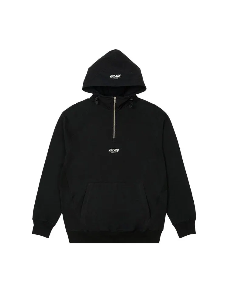 Толстовка Palace 1/4 Zip Cotton Panel — изображение 1 из 2, черный