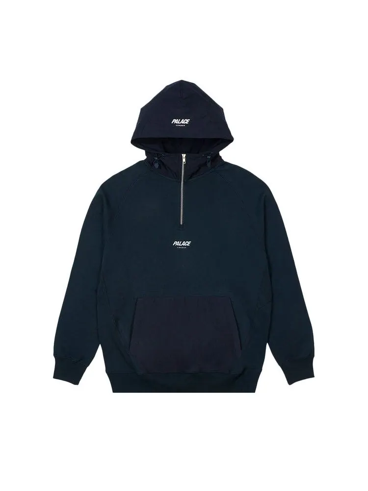 Толстовка Palace 1/4 Zip Cotton Panel — изображение 1 из 2, темно-синий