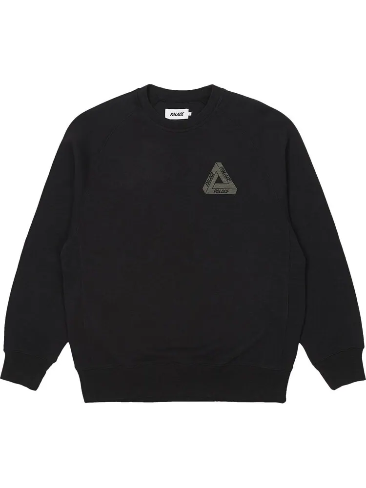 Толстовка Palace Tri-Ferg Slub Crew 'Black' — изображение 1 из 2, черный