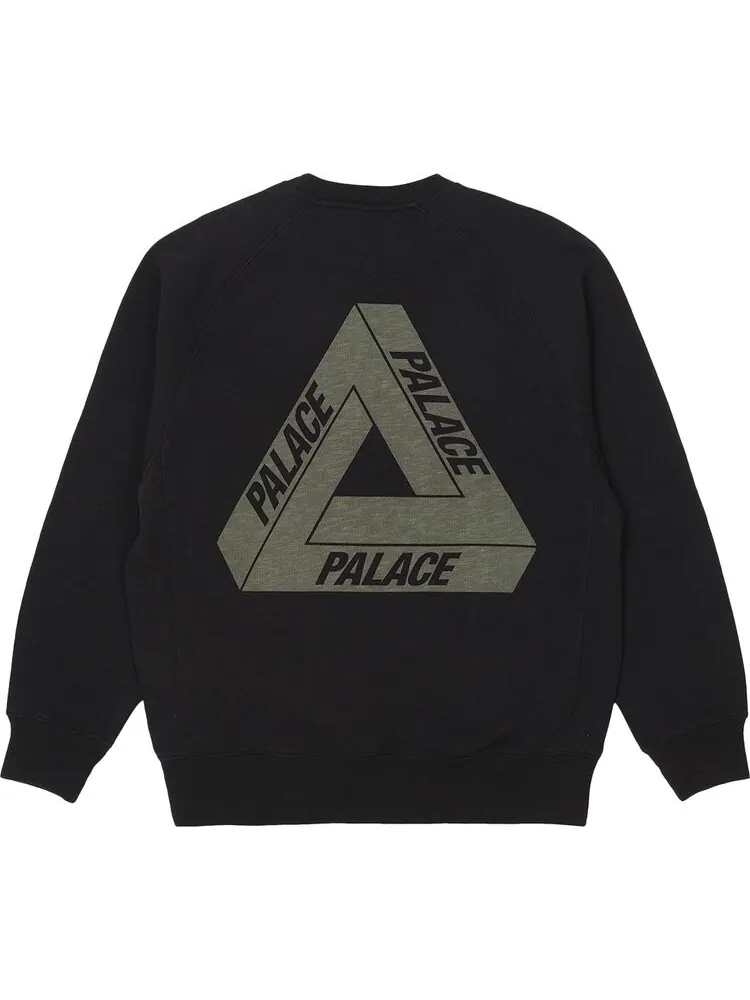 Толстовка Palace Tri-Ferg Slub Crew 'Black' — изображение 2 из 2, черный