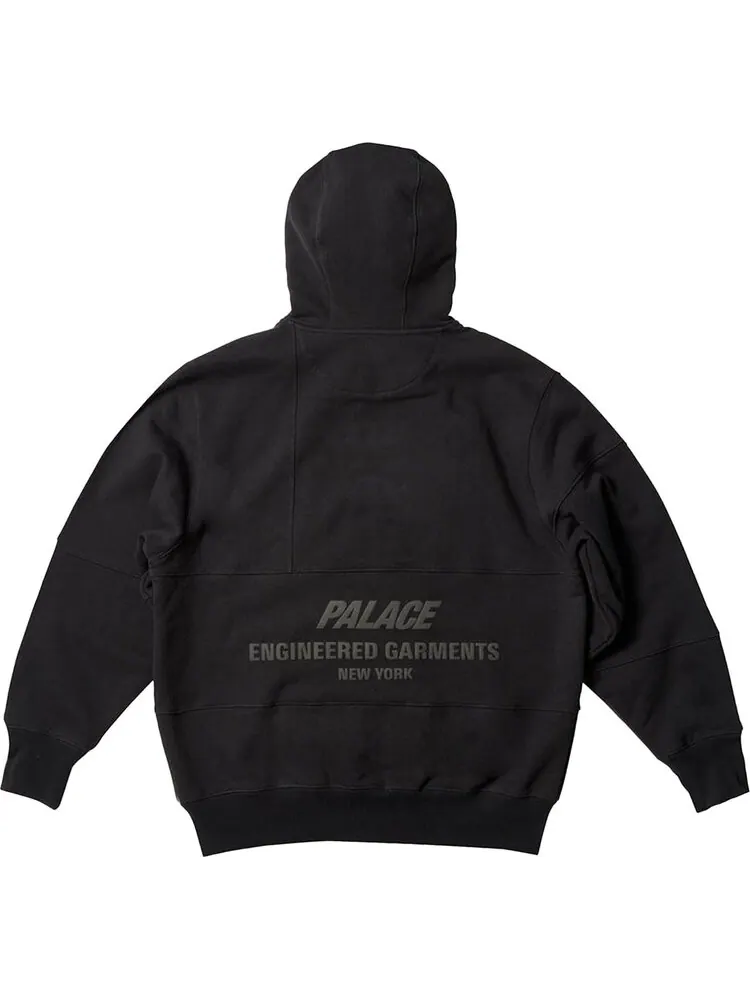 Толстовка Palace x Engineered Garments Heavy Patchwork Zip Hood 'Black' — изображение 2 из 2, черный