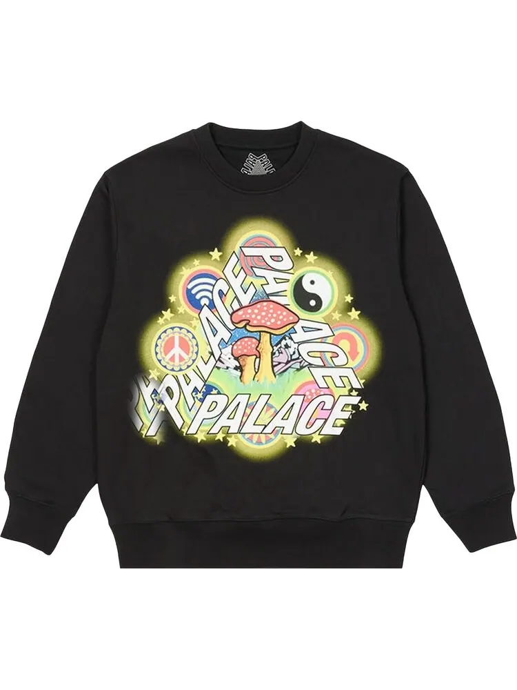 Толстовка Palace Bun 5G Crew 'Black' — изображение 1 из 2, черный