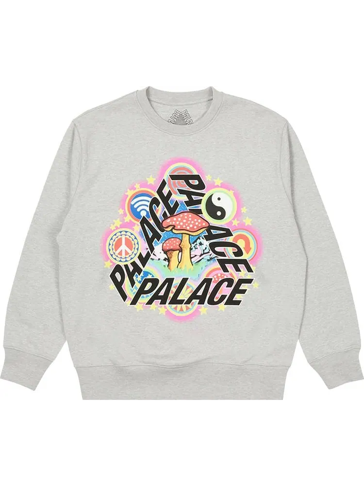 Толстовка Palace Bun 5G Crew 'Grey Marl' — изображение 1 из 2, серый