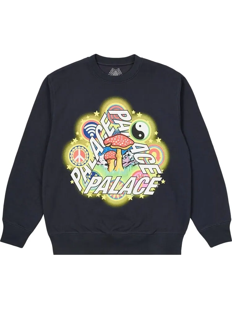 Толстовка Palace Bun 5G Crew 'Navy' — изображение 1 из 2, синий